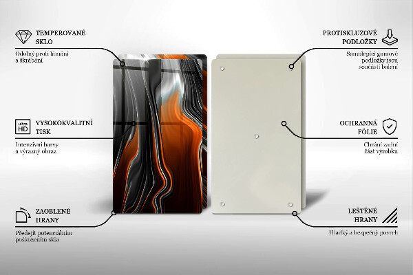 Tampa da placa de indução Padrão abstrato