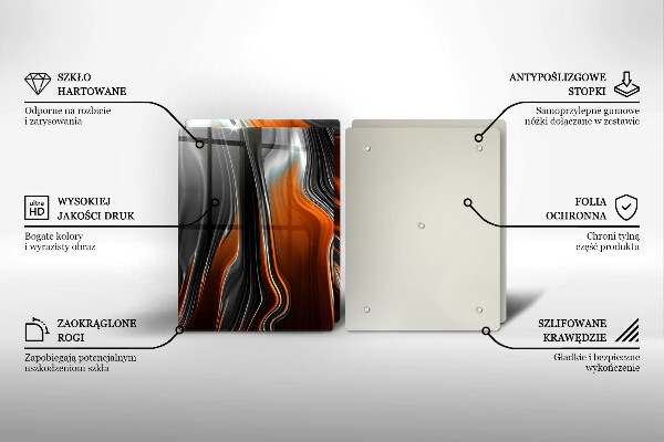 Tampa da placa de indução Padrão abstrato