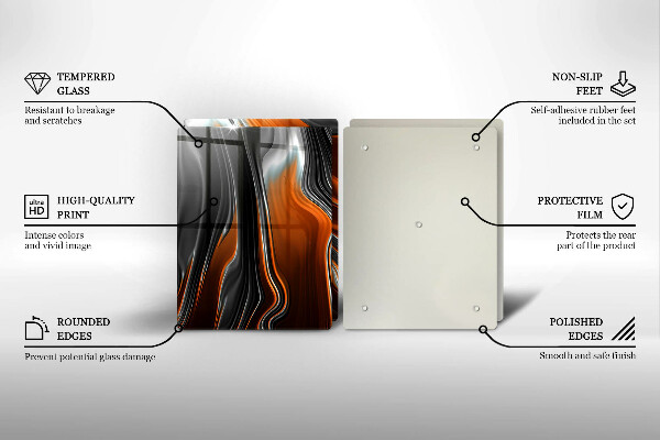 Tampa da placa de indução Padrão abstrato