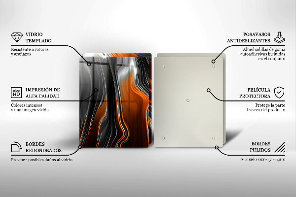 Tampa da placa de indução Padrão abstrato