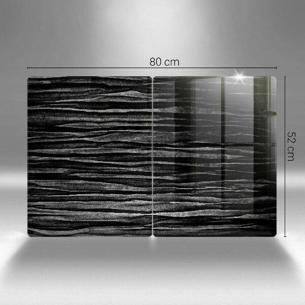 Tampa da placa de indução Abstração preta