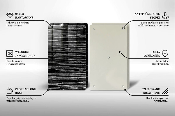 Tampa da placa de indução Abstração preta