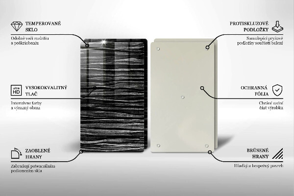 Tampa da placa de indução Abstração preta