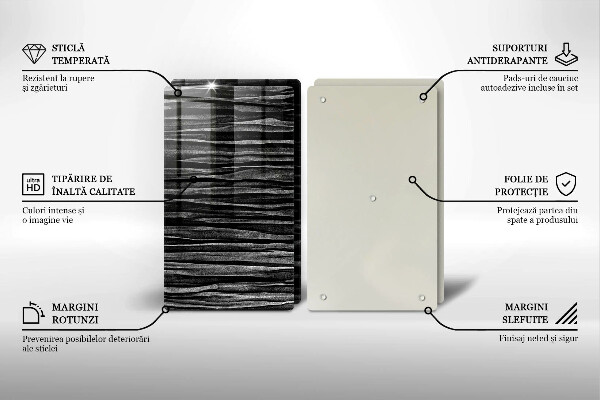 Tampa da placa de indução Abstração preta