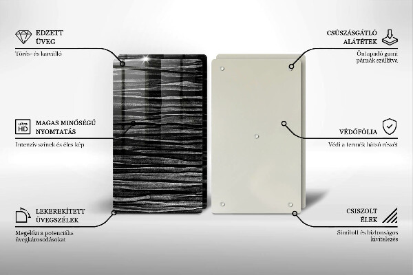 Tampa da placa de indução Abstração preta