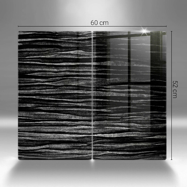 Tampa da placa de indução Abstração preta