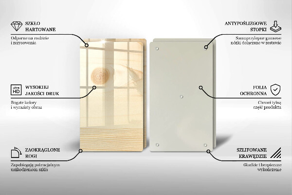 Cobertura de indução Tábua de madeira