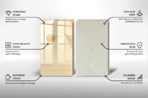 Cobertura de indução Tábua de madeira