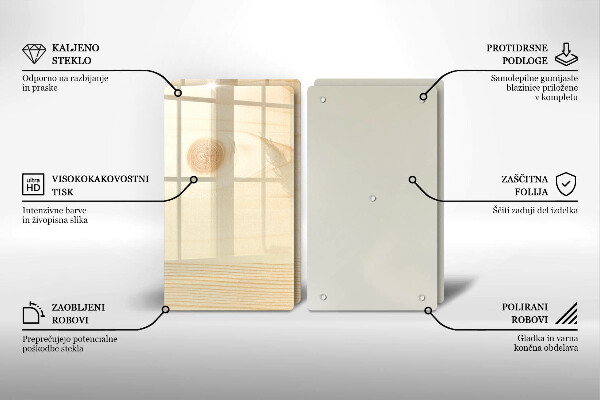 Cobertura de indução Tábua de madeira