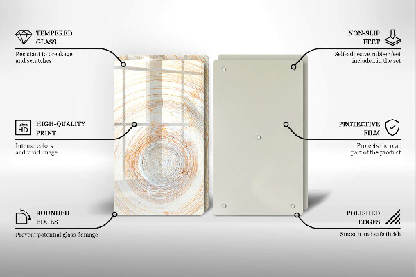 Cobertura de indução Textura de madeira