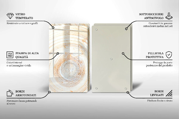 Cobertura de indução Textura de madeira