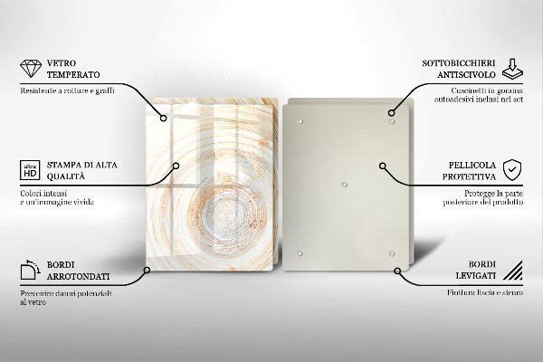 Cobertura de indução Textura de madeira
