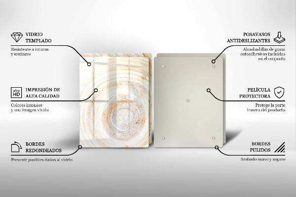 Cobertura de indução Textura de madeira