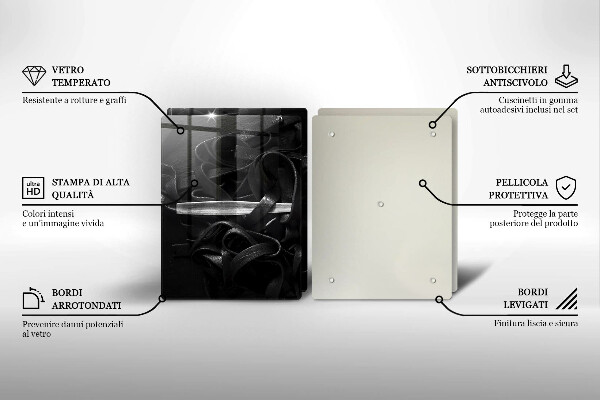 Cobertura de indução Macarrão preto Tagliatelle