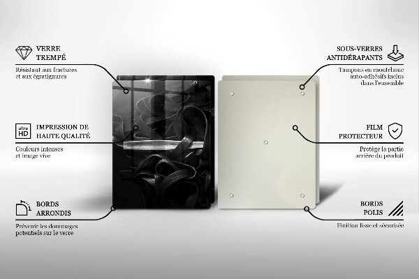 Cobertura de indução Macarrão preto Tagliatelle