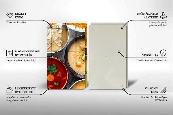 Tampa da placa de indução Sopas coloridas