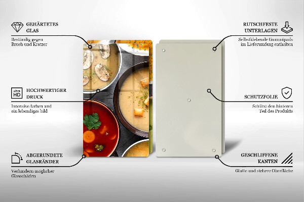 Tampa da placa de indução Sopas coloridas