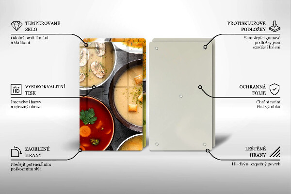 Tampa da placa de indução Sopas coloridas