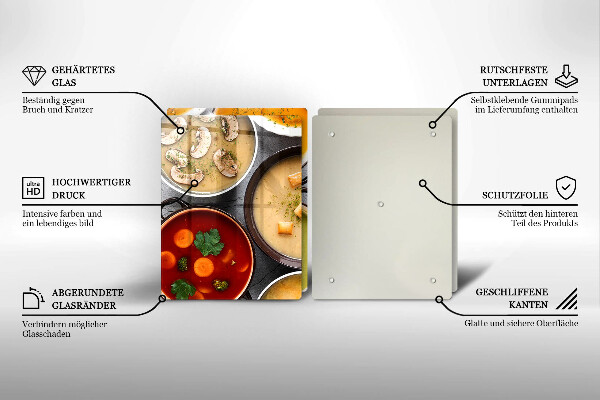 Tampa da placa de indução Sopas coloridas