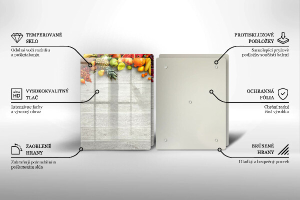 Tampa de parede do fogão a gás Frutas em tábuas