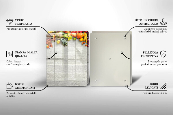 Tampa de parede do fogão a gás Frutas em tábuas
