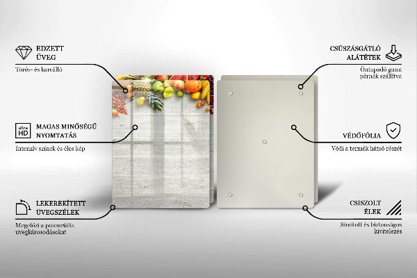 Tampa de parede do fogão a gás Frutas em tábuas