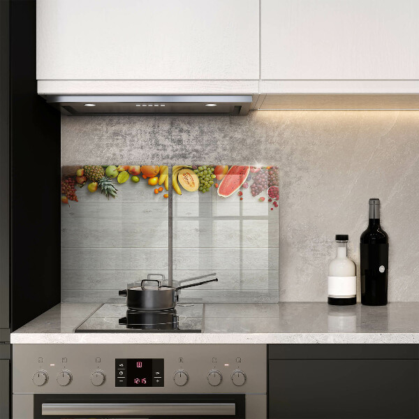 Tampa de parede do fogão a gás Frutas em tábuas