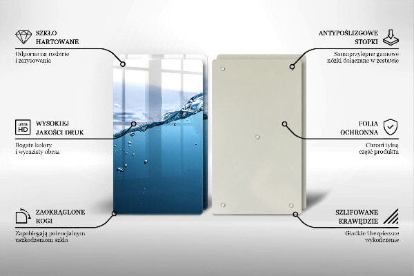 Tampa de parede do fogão a gás Água azul