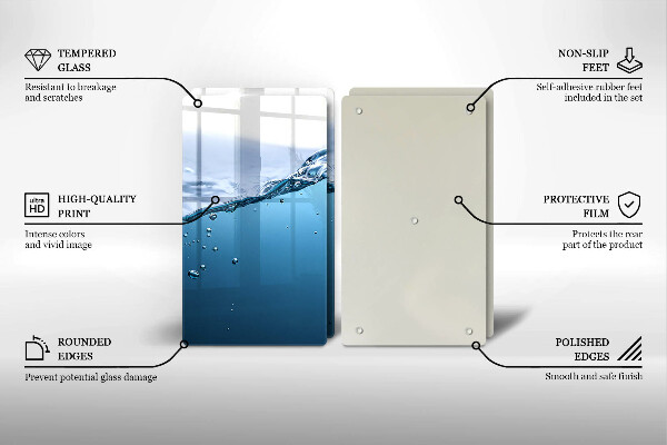 Tampa de parede do fogão a gás Água azul