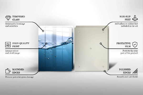 Tampa de parede do fogão a gás Água azul