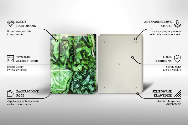 Tampa de parede do fogão a gás Vegetais verdes