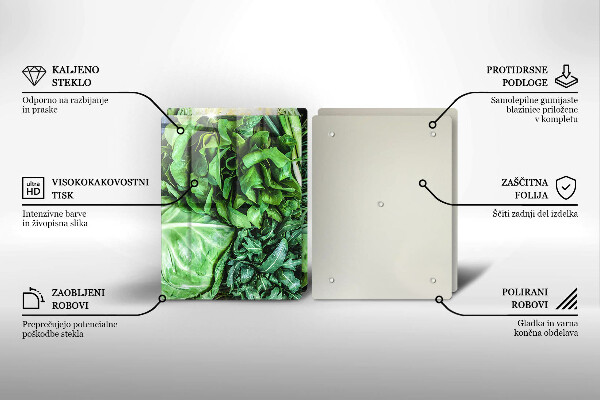 Tampa de parede do fogão a gás Vegetais verdes