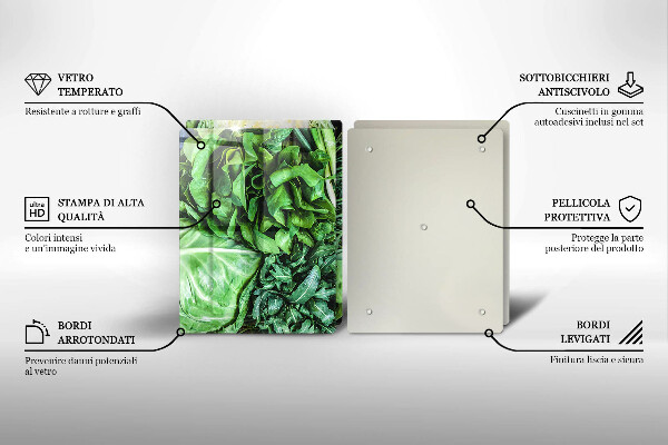 Tampa de parede do fogão a gás Vegetais verdes