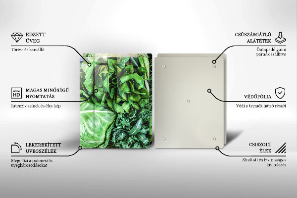 Tampa de parede do fogão a gás Vegetais verdes