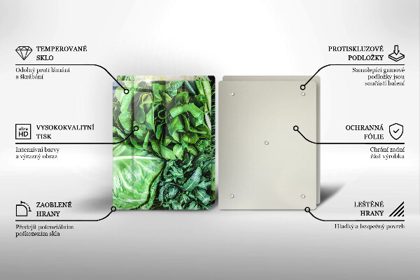 Tampa de parede do fogão a gás Vegetais verdes