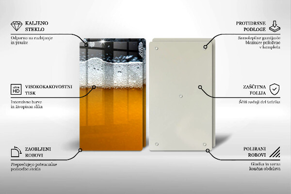 Tampa de parede do fogão a gás Bebida cerveja espuma