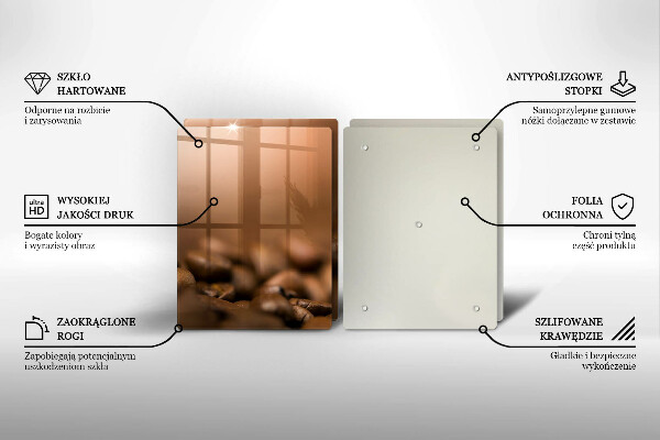 Painel de proteção para a cozinha Grãos de café