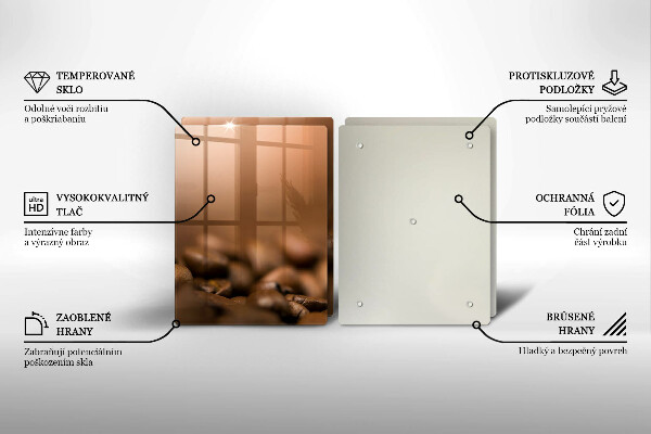 Painel de proteção para a cozinha Grãos de café