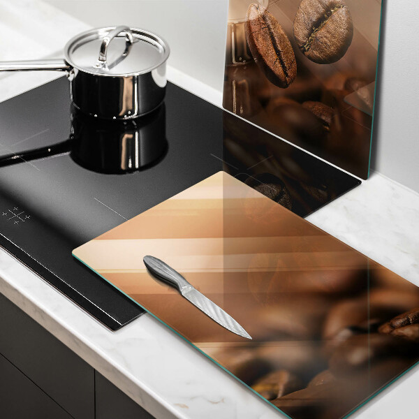 Painel de proteção para a cozinha Grãos de café