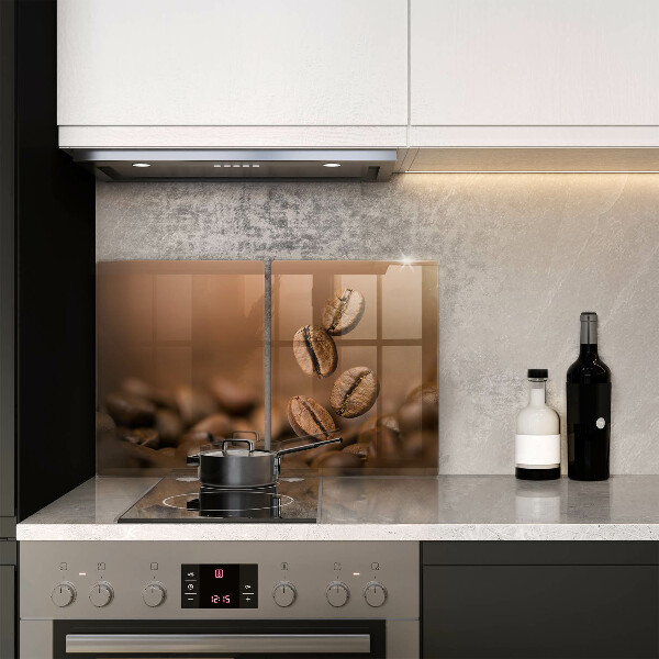 Painel de proteção para a cozinha Grãos de café