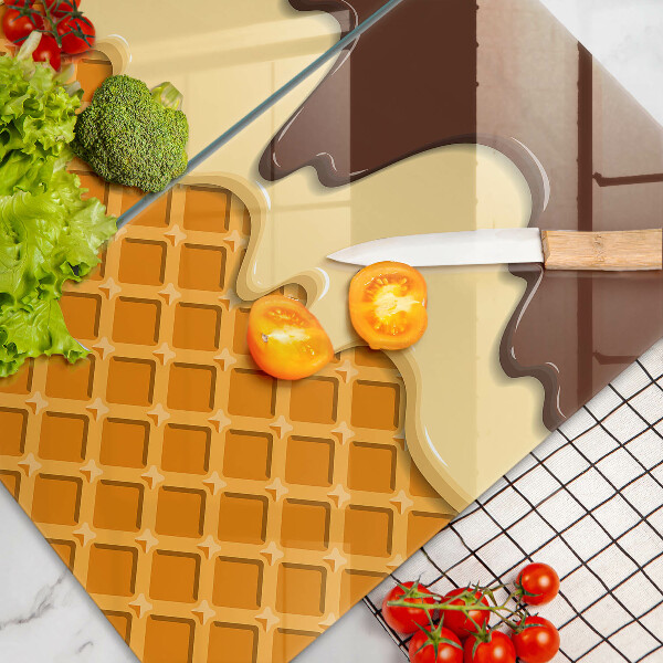 Painel de proteção para a cozinha Ilustração de gelado em cone