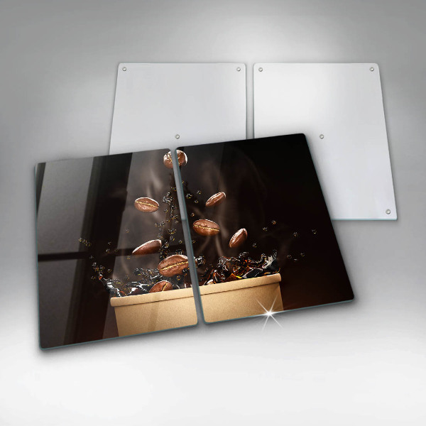 Tampa de parede do fogão a gás Grãos de café quente