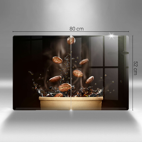 Tampa de parede do fogão a gás Grãos de café quente