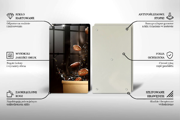 Tampa de parede do fogão a gás Grãos de café quente