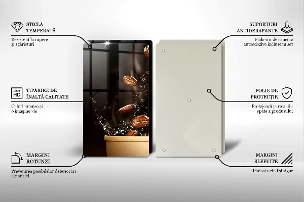 Tampa de parede do fogão a gás Grãos de café quente