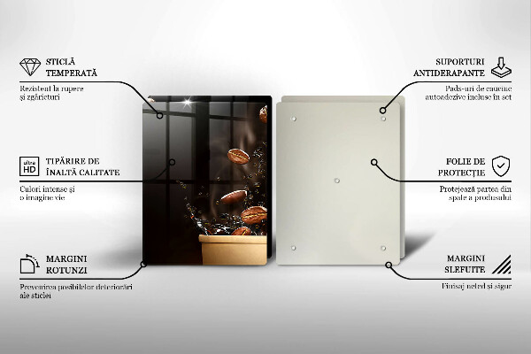 Tampa de parede do fogão a gás Grãos de café quente
