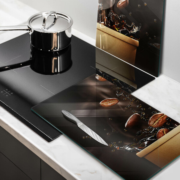 Tampa de parede do fogão a gás Grãos de café quente