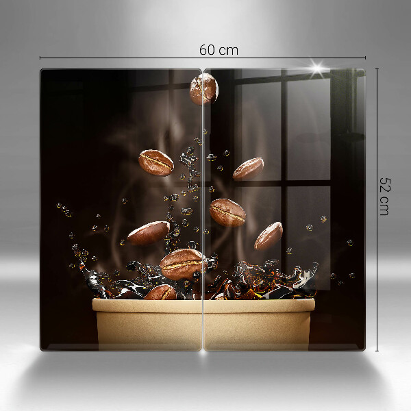 Tampa de parede do fogão a gás Grãos de café quente