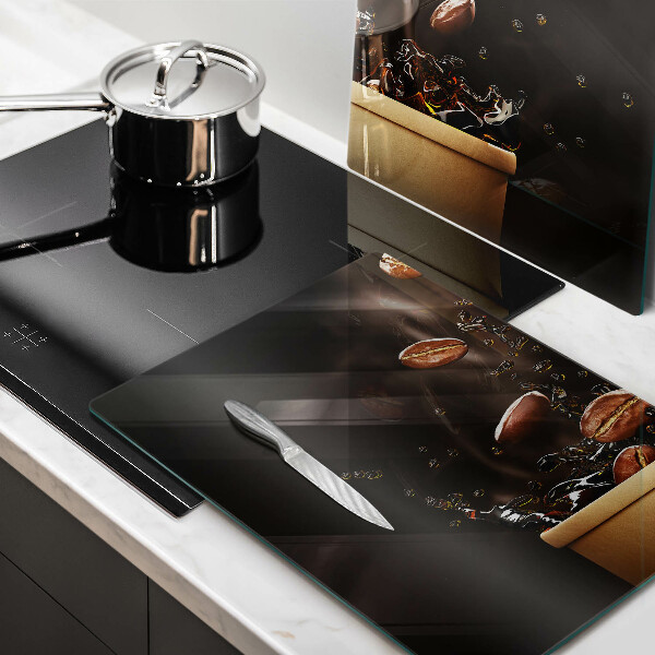 Tampa de parede do fogão a gás Grãos de café quente
