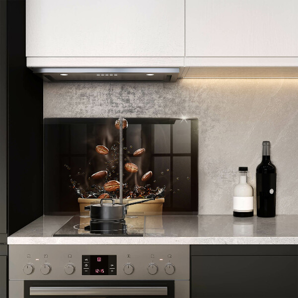 Tampa de parede do fogão a gás Grãos de café quente